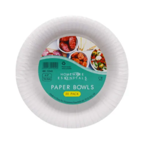Homeware Essentials 6.5" Paper Bowls 20 Pack