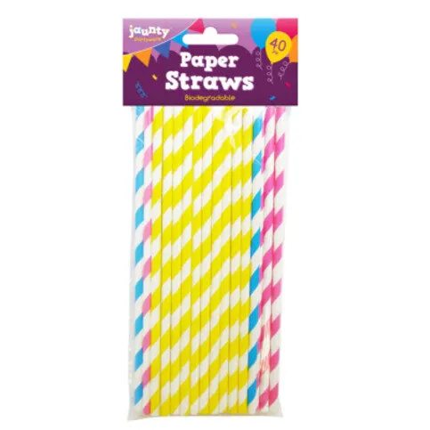 Paper Straws 40 Pack