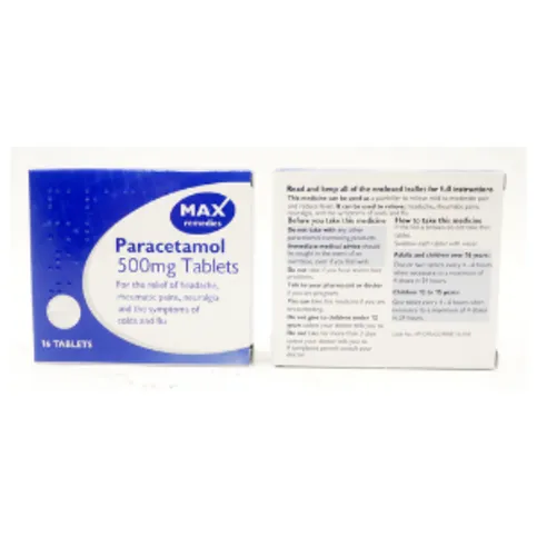 MAX PARACETAMOL 500MG TABLETS 16S