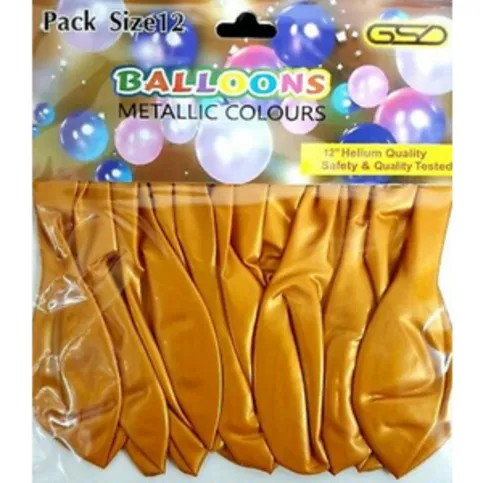 Metallic Party Balloons 12 Pack