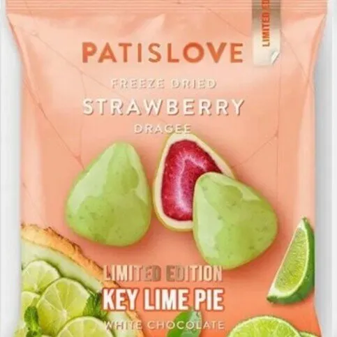 Patislove White Choc Key Lime Pie FD Strawberries 50G