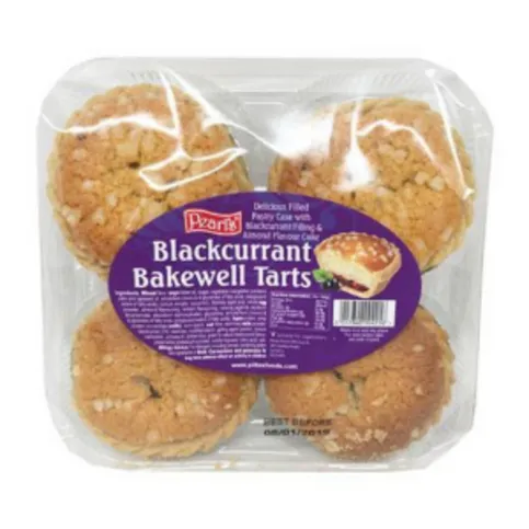 Pearls Foods Blackcurrant Bakewell Tarts 4 Pack