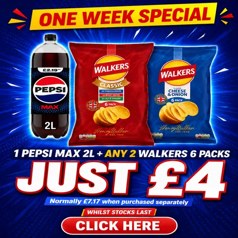 Pepsi Max & Walkers Bundle £4