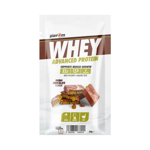 per4m Whey Protein Sachet, Dubai Chocolate 30g