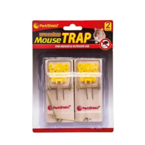 PestShield Wooden Mouse Traps - Pack of 2