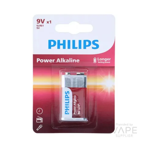 PHILIPS POWER ALKALINE 9V BATTERY