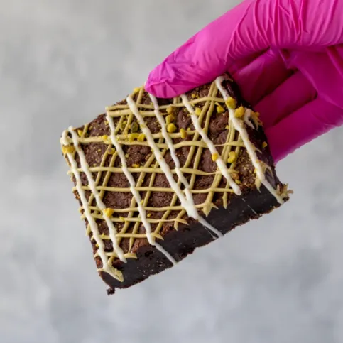 Pistachio Brownie Slab