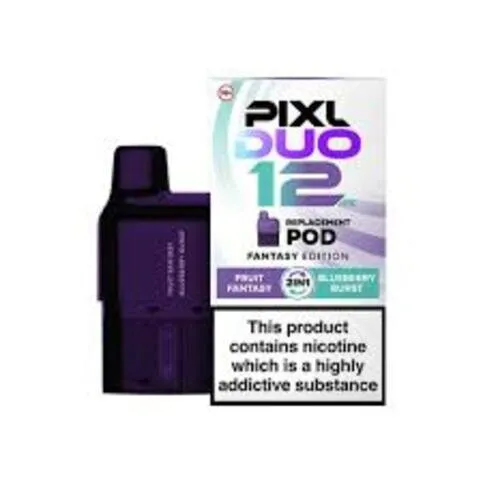 Pixl Duo 12K, REFILL POD, Fantasy Ed, Fruit Fantasy-Blueberry Burst