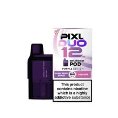 Pixl Duo 12K, REFILL POD, Purple Ed, Grape Berry Burst-Mr Purp