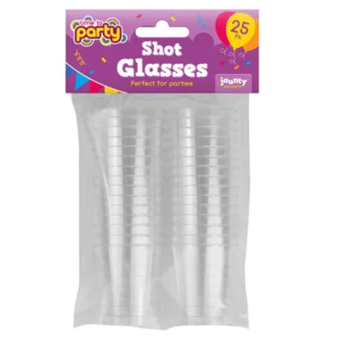Plastic Shot Glasses 25 Pack
