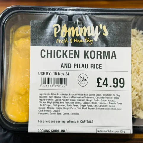 Pommy's Chicken Korma & Pilau Rice