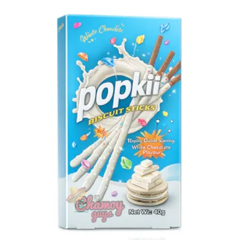 POPKII BISCUIT STICKS WHITE CHOCOLATE 40G