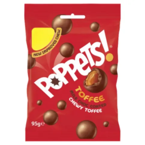 Poppets Milk Chocolate Toffee Bag 95g