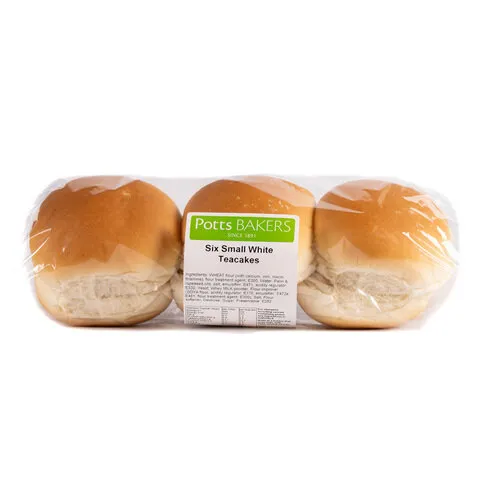 Potts Small White Breadcakes 6 Pack