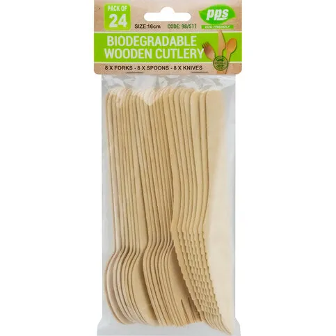 PPS Biodegradable Wooden Cutlery