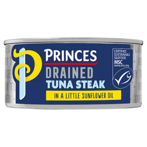 Princes Drained Tuna Steak in a Little Sunflower Oil 110g