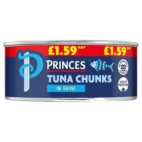 PRINCES TUNA CHUNKS BRINE PM£1.59 145G