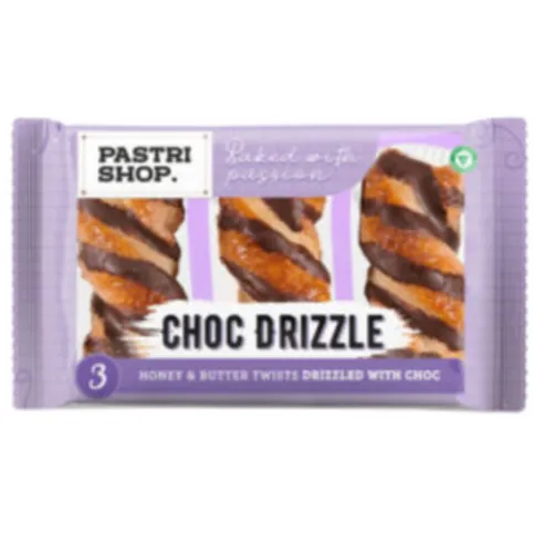 Pastri Shop Chocolate Drizzle Pastries 3 Pack