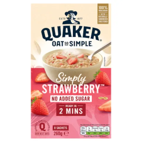 Quaker Oat So Simple Simply Strawberry Porridge Sachets 8 x 32.5g