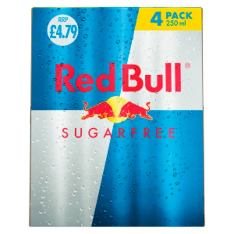 Red Bull Energy Drink Sugar Free 4 x 250ml 