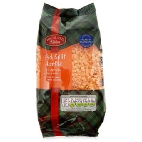 Highland Kitchen Red Split Lentils 500g