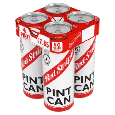 Red Stripe Jamaican Lager 4 x 568ml Pint Cans