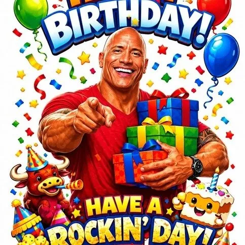 Rock Birthday card