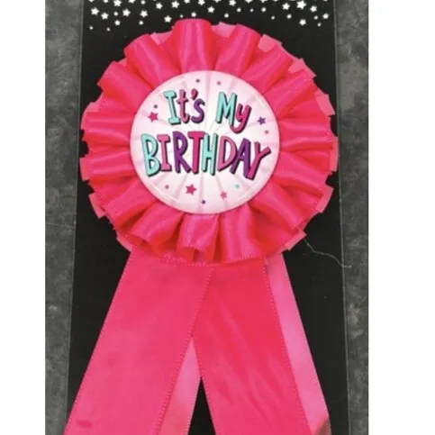 Rosette Pink Badge