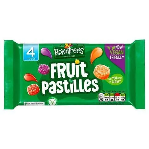 Rowntree’s Fruit Pastilles Sweets Tube Multipack 4x41g