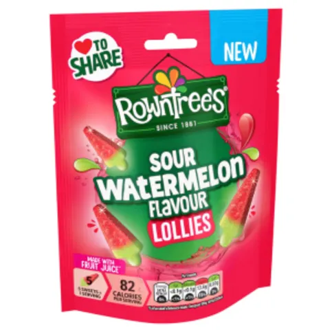 Rowntree's Sour Watermelon Flavour Lollies 130g