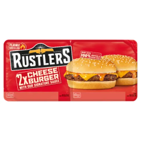 RUSTLERS 2 Cheese Burger with Our Signature Sauce 280g