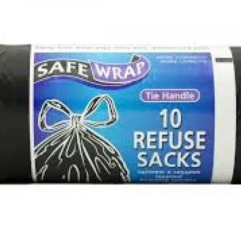 Safe Wrap 10 Tie Handle Refuse Sacks