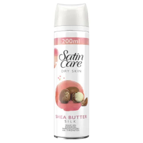 Satin Care Shaving Gel Dry Skin Shea Butter 200ml