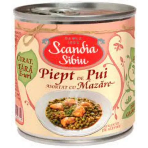 Scandia Piept de Pui cu Mazare 400g