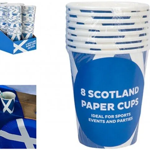 SCOTLAND PAPER CUPS 8PK