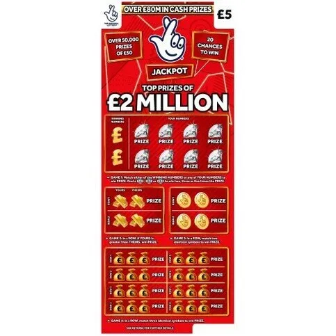 SCRATCHCARD: £2 MILLION JACKPOT £5