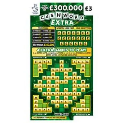 SCRATCHCARD: £300K CASHWORD EXTRA £3