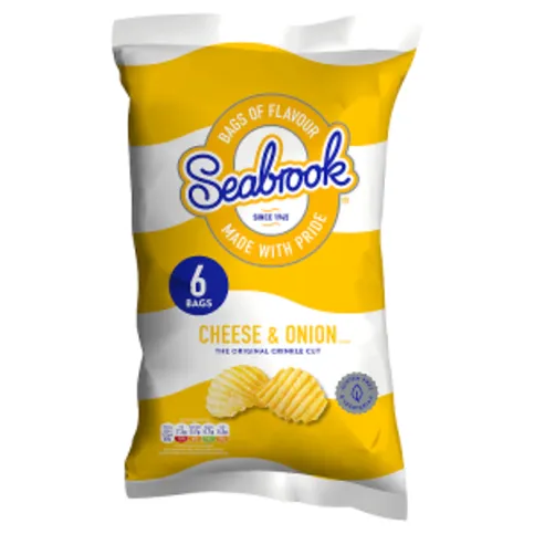 Seabrook Cheese & Onion Flavour 6 x 25g
