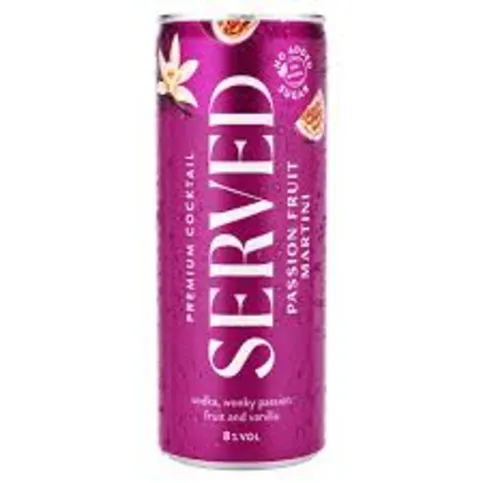 Served Passion Fruit Martini 250ml