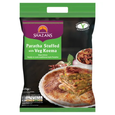 Shazans Vegetable Keema Paratha 3 Pieces 325g