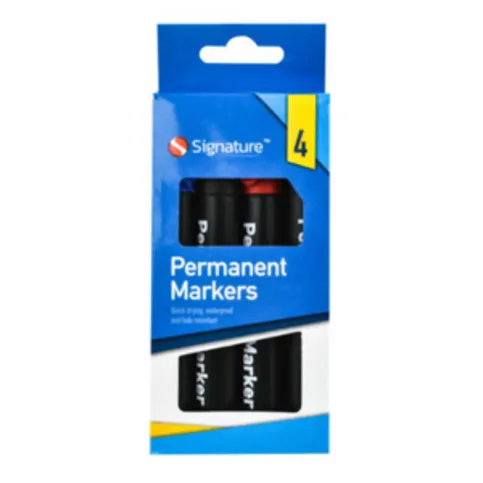 Signature Permanent Markers 4 Pack