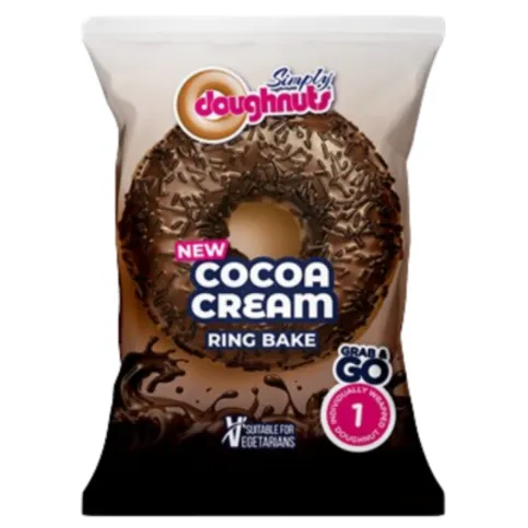 Simply Doughnuts Cocoa Cream Filled Ring Bake Doughnuts 60g