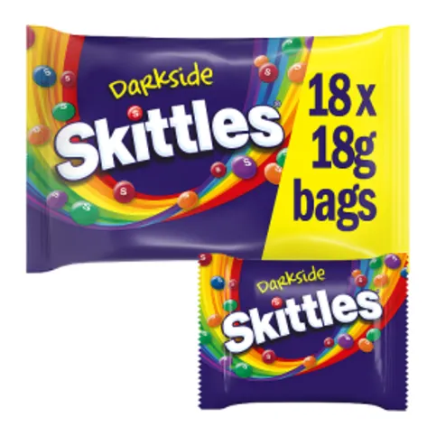 Skittles Limited Edition Darkside Sweets Fun Size Bags Multipack 18x18g Bags