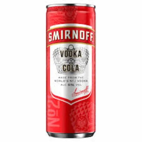 Smirnoff No. 21 Vodka and Cola 5% vol Ready to Drink Premix 250ml Can PMP £2.19