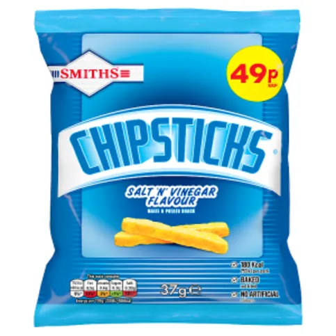 Smiths Chipstix Salt & Vinegar Pm39p 37g
