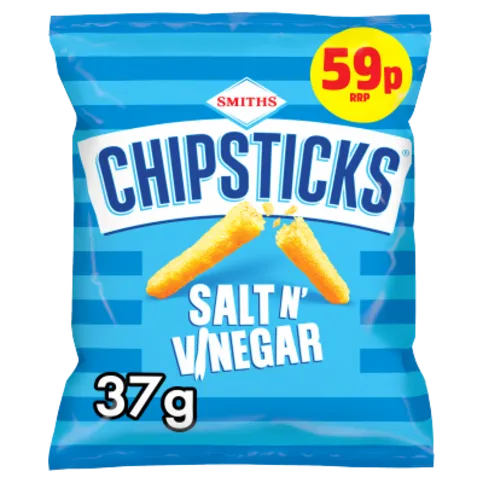 SMITHS CHIPSTIX SALT & VINEGAR PM59P 37G