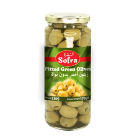 Sofra Pitted Green Olives 330g