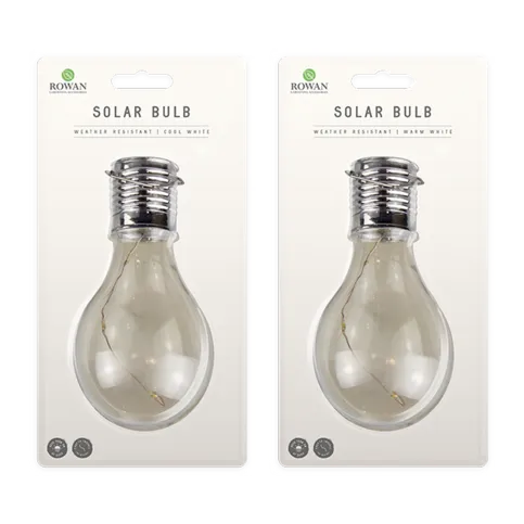SOLAR LED CLEAR BULB LIGHT EACH