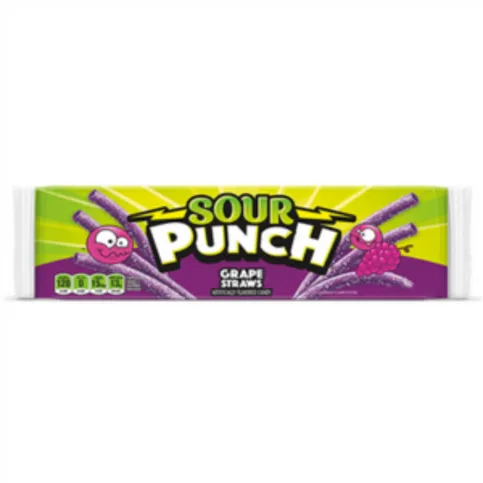Sour Punch Grape Straws 57g