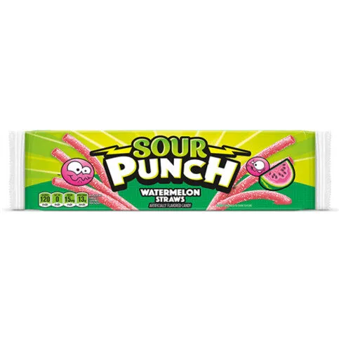 Sour Punch Watermelon Straws 57g